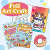 Cartoon Art Sticker Book DIY Handmade Foil Art and Crafts Coloring Books Painting Drawing Craft Toys for Children Gift