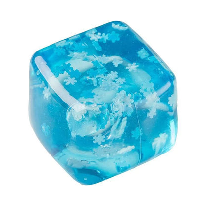 Squishy Snowflake Ice Cubes Slow Rising Sensory Fidget Toy Soft Ice Cubes Stress Relief Squeeze Toy Hand Exercise Calming Tool