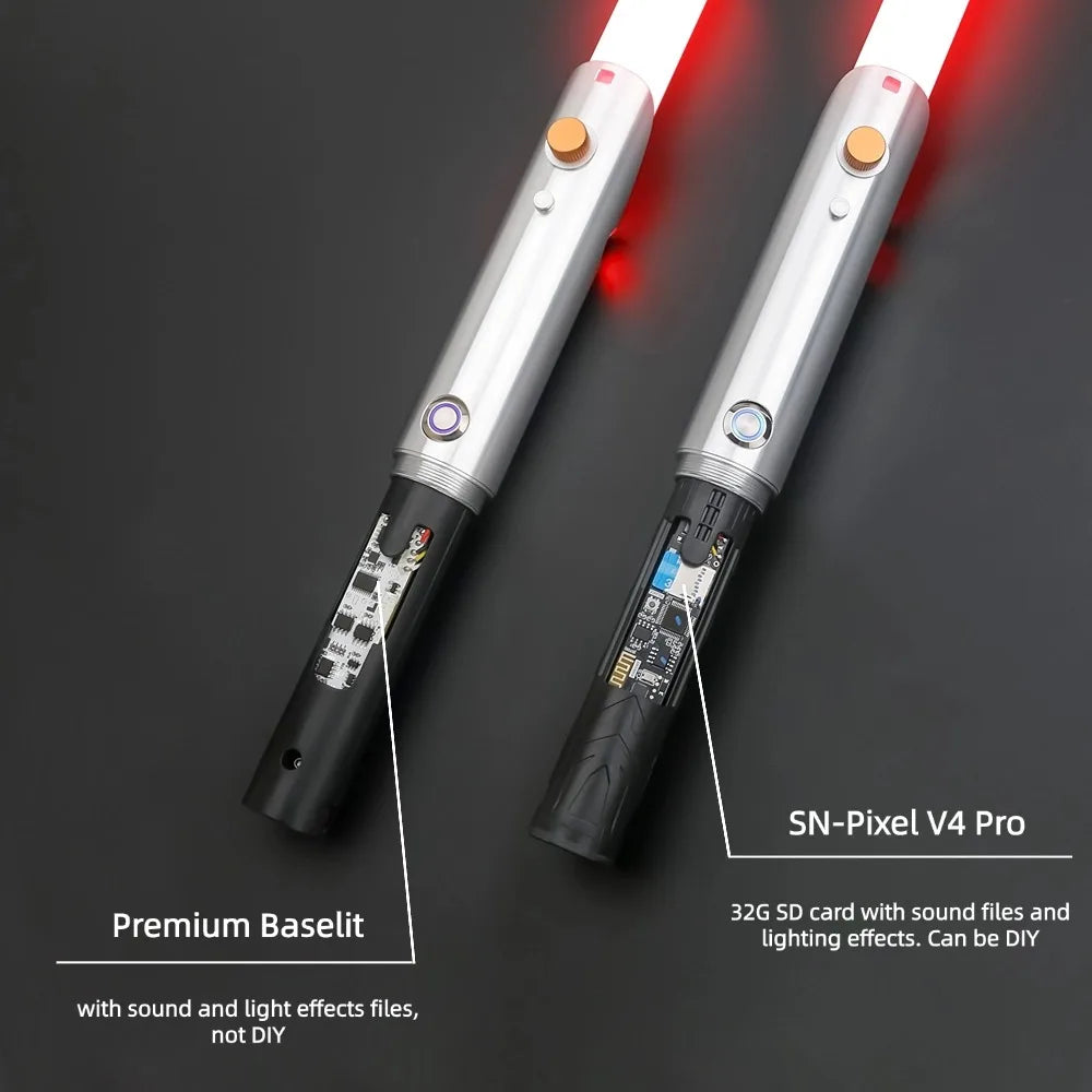 Darth Maul SNV4 2pcs Handle+Blade JEDI 27sound Double Lightsaber Toys Metal Hilt Light Smooth Swing Proffie TXQSABER