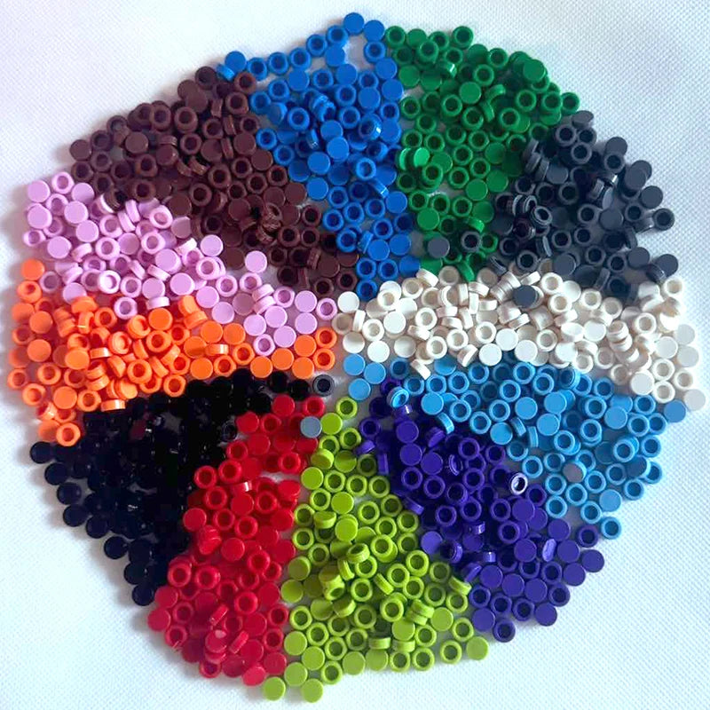 200pcs/lot Tile 1x1 Round Special Brick Building Block Small Particle Bulk Bricks Parts Diy Toy