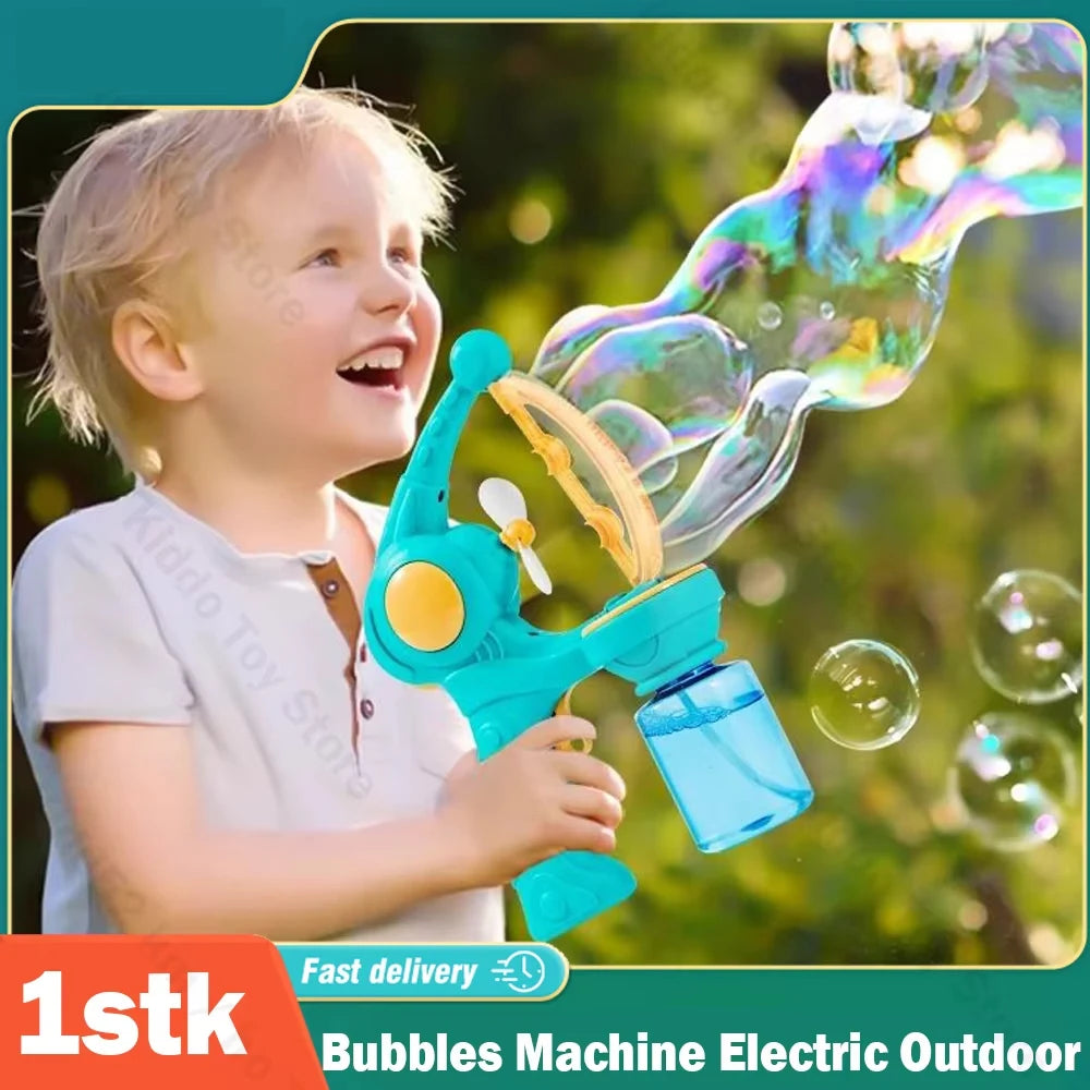 Bubbles Machine Electric Bubble Gun Large Small Bubbles Kids Toy Automatic Soap Blower Outdoor Party Games Children Gifts