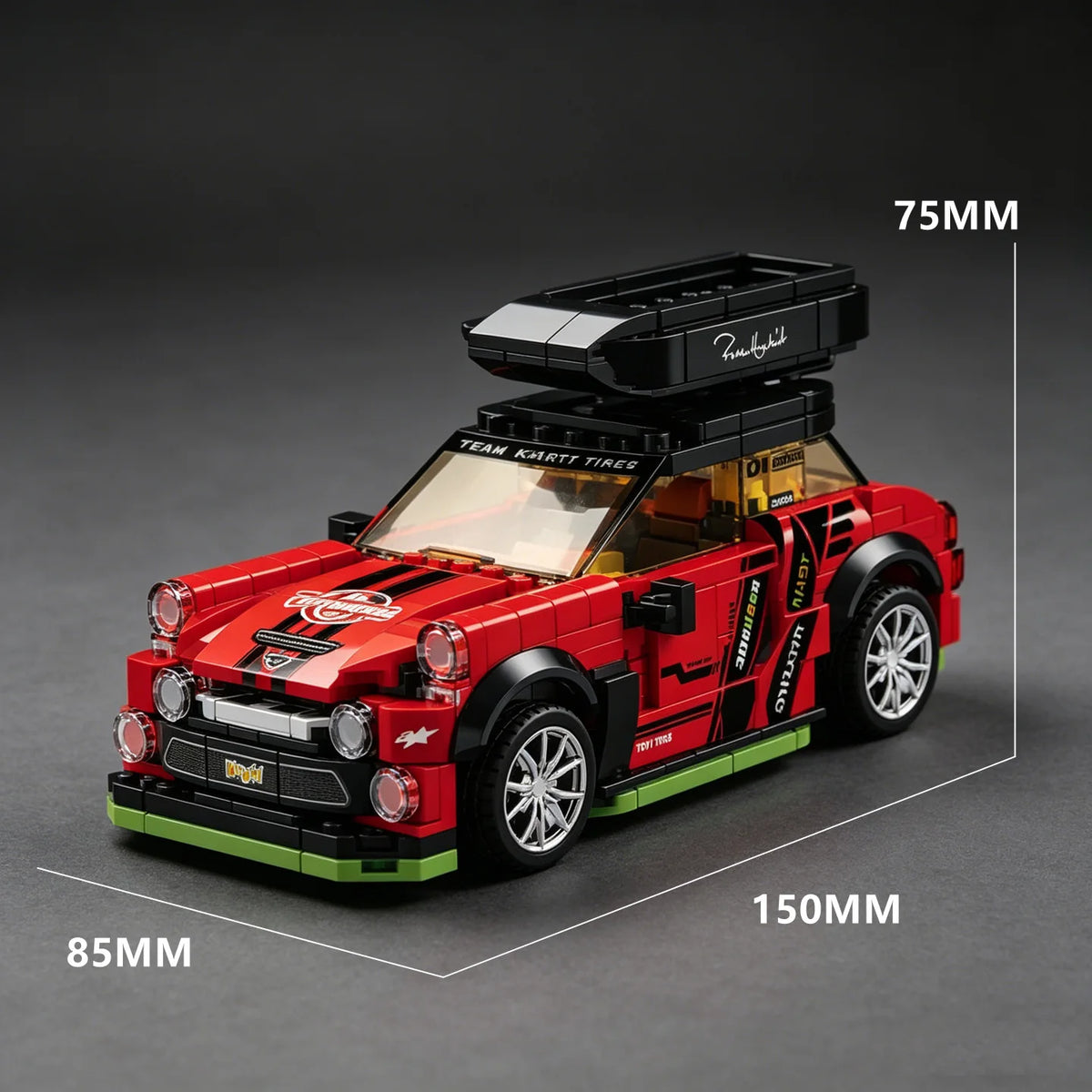 City Series Car Customization and Conversion: Travel Edition Building Block Model Car with Roof Rack—Educational Toy