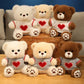 20cm Good Quality Heart Sweater Bear Plush Toys Boys Girls Lovely Cartoon Animals Stuffed Dolls  Christmas Birthday Present