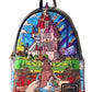 Princess Series Backpack Belle/Ariel/Snow White/Cinderella Stained Glass Portrait Mini Backpack Womens Bag Wallet