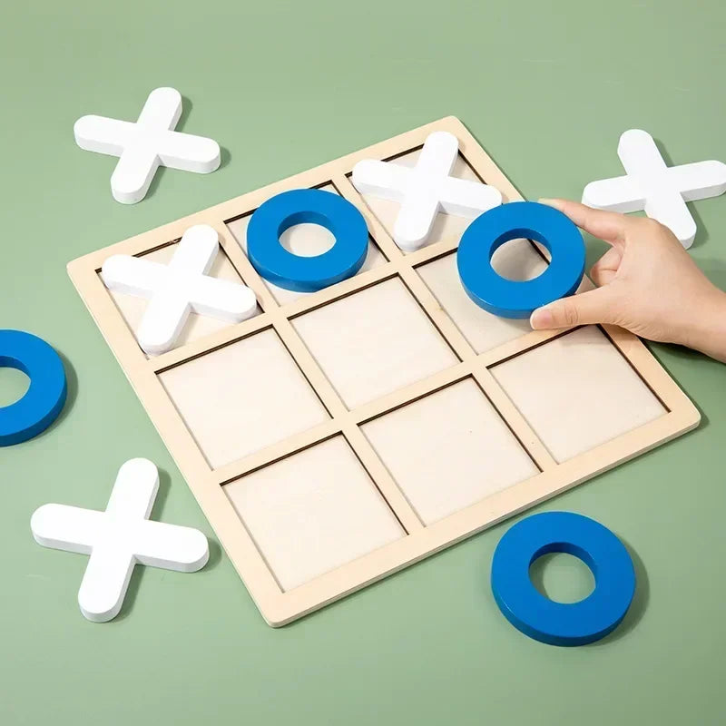 New Montessori Wooden Toy Mini Chess Play Game Jigsaw Board Games Early Educational Interaction Toys for Kids Party Battle Games
