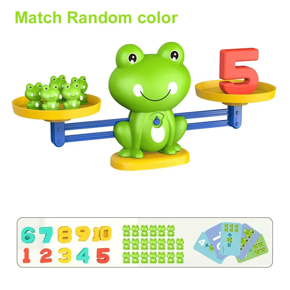 Frog Scale Math Balance Toy Stem Learning For Toddlers 3-5, Educational Counting Game With Numbers Cognitive Development Kit