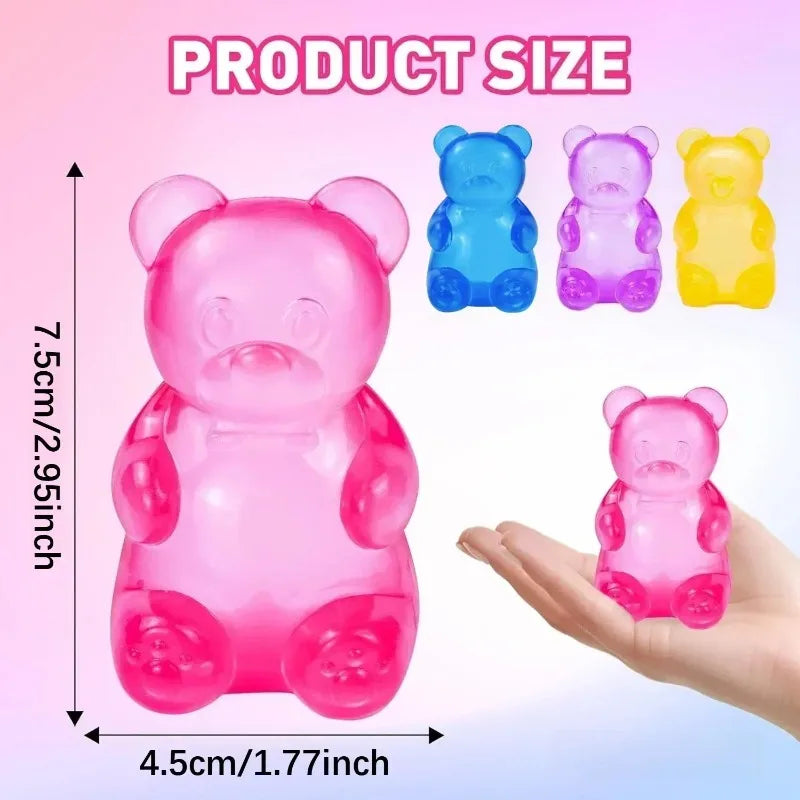8.5CM Cute Squishy Bear Stress Ball Sugar Bead Filled Slow Rebound Non Toxic Sensory Fidget Toy for Classroom Prizes Party