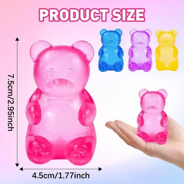 8.5CM Cute Squishy Bear Stress Ball Sugar Bead Filled Slow Rebound Non Toxic Sensory Fidget Toy for Classroom Prizes Party