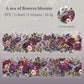 200cm/Roll PET Tape Flowers Four Seasons Series Plant Landscaping Handbook DIY Material Loop Sticker