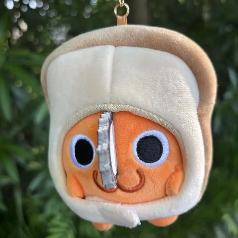 10cm Chainsaw Man Bread Pochita Soft Plush Filling Doll Keychain Handbag Hanging Ornaments Waist Decoration Friend Birthday Gift