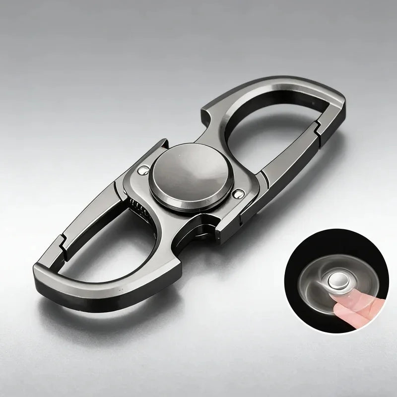 Metal Fingertip Spinner Fidget Toy, Multi-purpose EDC Tool Keychain Bottle Opener, Desktop Anti-Anxiety Stress Relief Toy Gift
