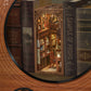 CUTEBEE DIY Book Nook Miniature Dollhouse Booknook with Touch Light Dust Cover Bookshelf Insert for Decor Gifts Secret Rhythm