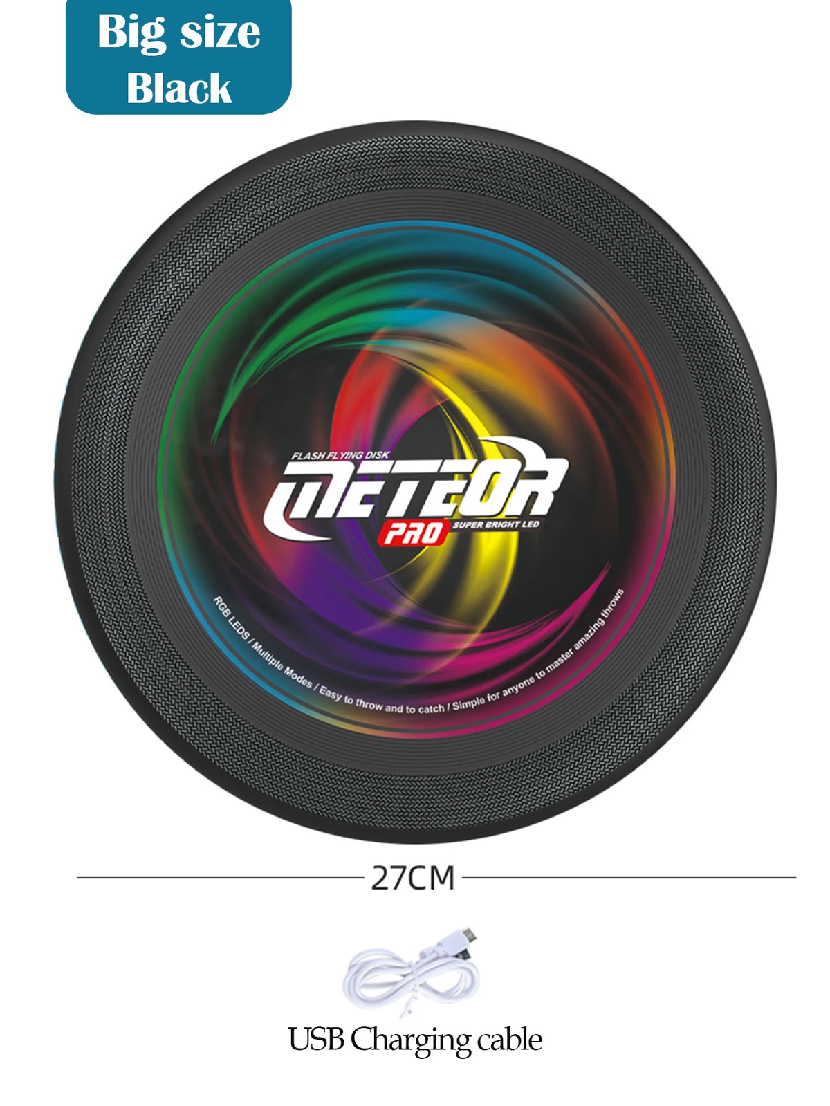 LED Flying Disc, Noctilucence Colorful Outdoor Leisure Toys Various Lighting Changes Lightweight and Fun Sport Game Gifts