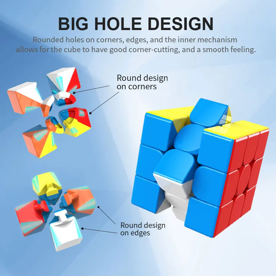 3x3x3 cubic stickerless stress relief puzzle professional education smooth speed competition children's toy gifts