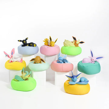 Spot Hot Anime Character Eevee Multi Form Series Blind Box Desktop Decoration Ornament Set Toy Scene Building Props Mystery Gift