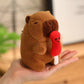 Cute Capybara Plush Toy with Hat Simulation Capybara Cosplay Crab Rabbit Cat Doll Small Size Stuffed Animals Bag Pendant Gift