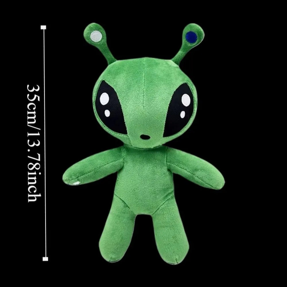 Anime Monsters Big Eyes Alien Plush Toy Full Soft Tentacle Horn Green Alien Plush Kawaii Style Big-eyed alien doll Room Decor