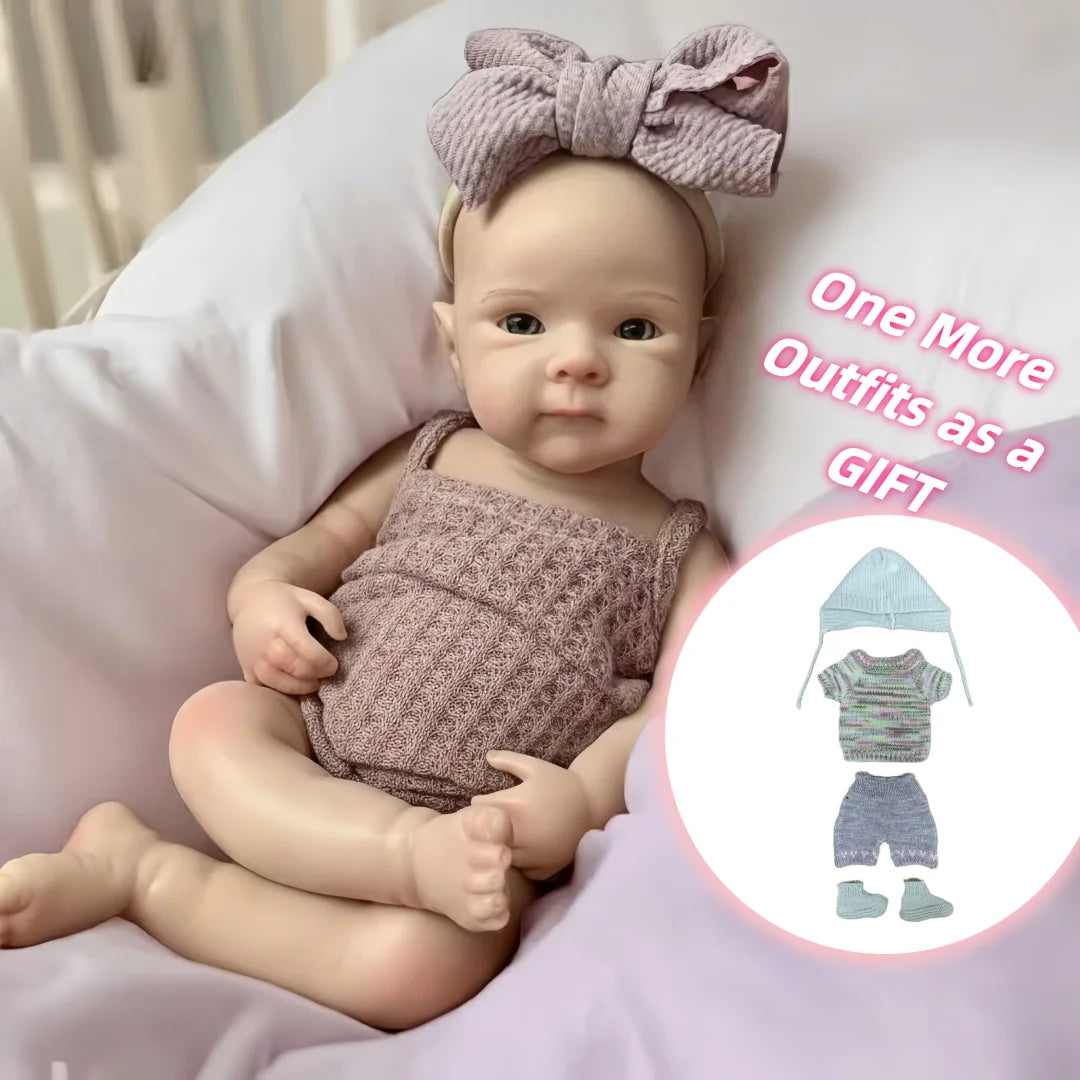 13Inch Waterproof Bettie Reborn Silicone Doll With 2 Sets Outfits Handmade Paint Skin Soft Touch Silicone Doll