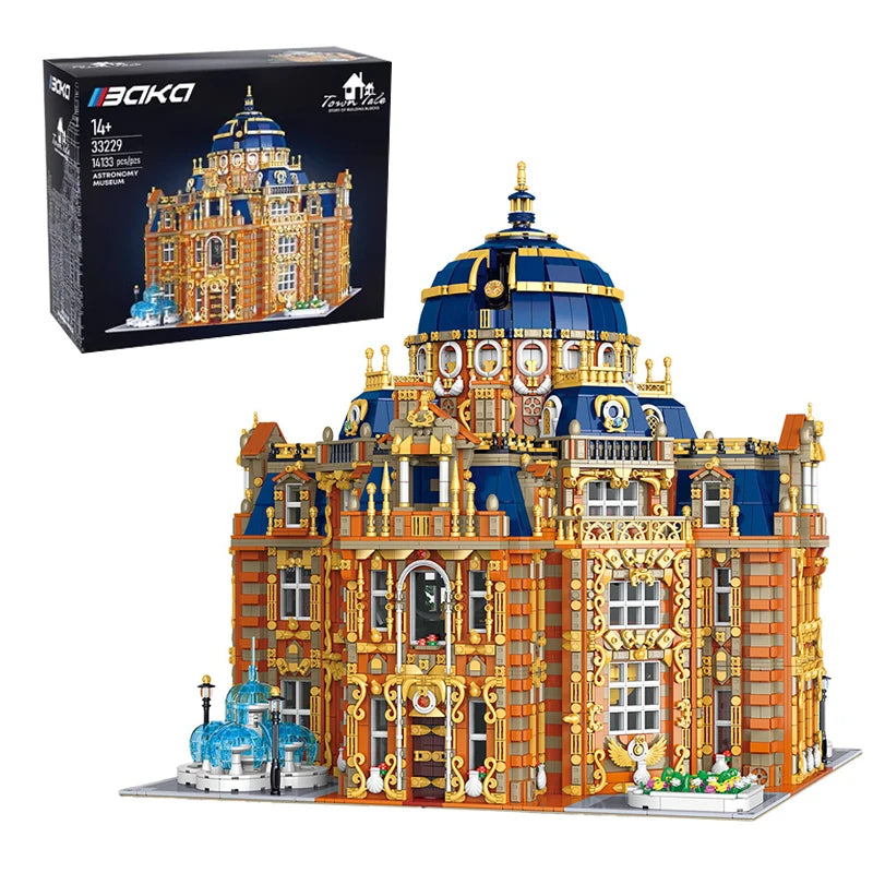 14133PCS Astronomy Museum Building Blocks Model Creative Street View Samll Particle High Difficulty Assembly Bricks Toys Gifts