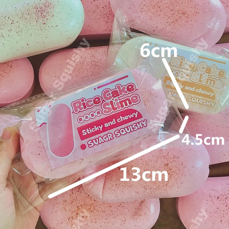 Squishy Cheese Cake Bread Squeeze Toy Soft Stress Relief Toys Slow Rising Sensory Fidget Toy for Anxiety ADHD Adults Squeeze Toy