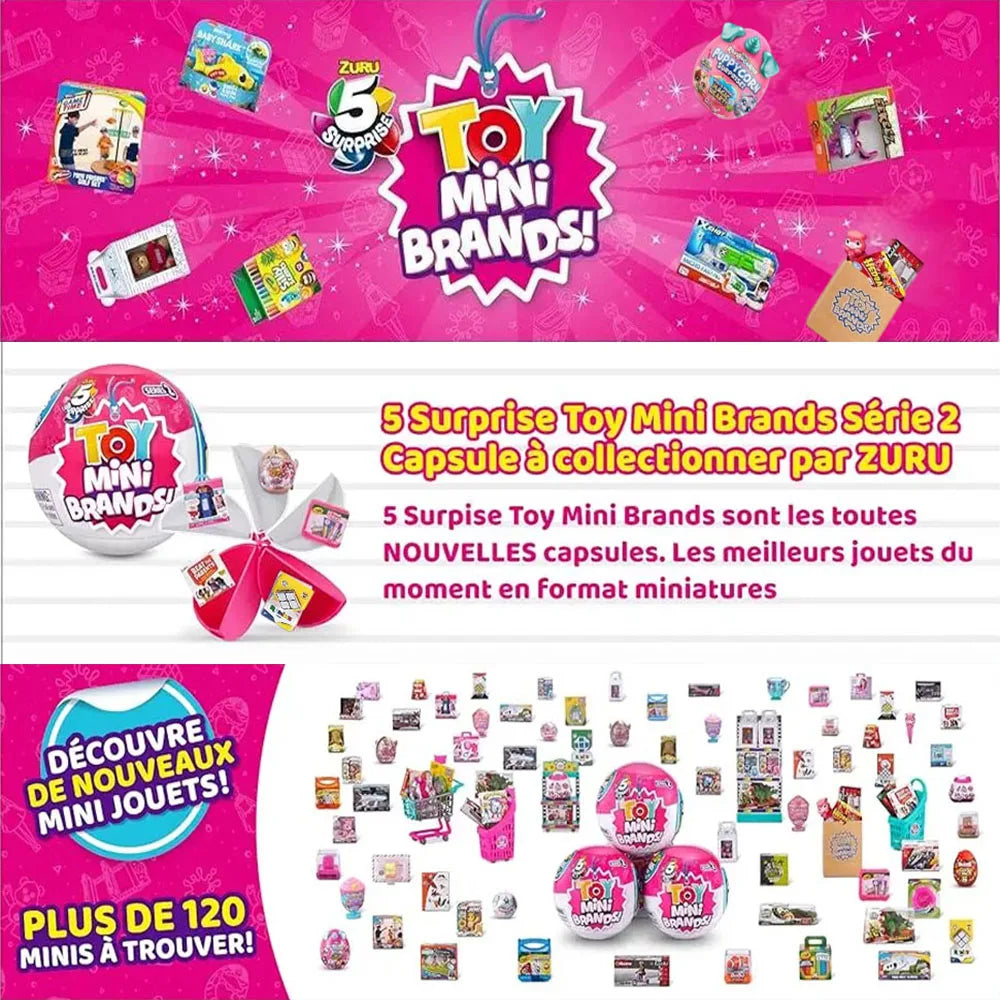 Zuru 5 Surprise Toy Mini Brands Supermarket Mini Brands Store 2 Toys Mystery Real Miniature Brands Collectibles Official Store