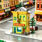 1220PCS City Street View Burgers Shop Building Block Sets MOC Movie Scene Small Particle Bricks Model Assembly Educational Toys Christmas Birthday Gifts