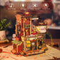 ROKR Dream Gift Factory Wooden 3D Puzzle DIY Mini Dollhouse Model Building Kit with Music & LED Lights 449 Pieces Assembly Toys for Adults Teens