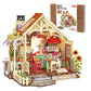 Rolife DIY Miniature House Kit 438-piece Sunlit Farmhouse Kitchen Wooden Dollhouse 3D Puzzle Tiny House Model Building Kit with LED Light Home Decor Gift for Adults Kids