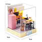 Doll House Kit Mini DIY Flower House Handmade 3D Puzzle Assembly Building Toys Home Bedroom Decoration With Furniture DollHouses