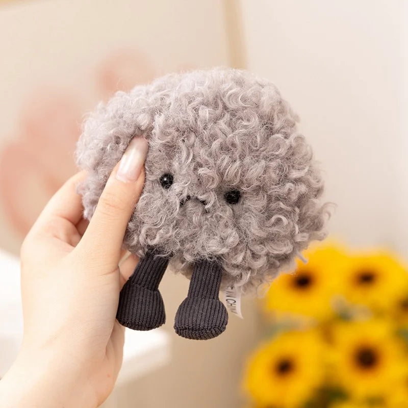 12cm Kawaii Dark Cloud Plush Keychain Cute Plush Toy Keyring Lovely Bag Pendant Backpack Hanging Decoration For  Gifts