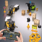 1:64 Bluetooth Remote Control Crane And Forklift two-in-one Desktop Mini Alloy Toy Car With Trailer Christmas Gift In Color Box