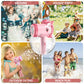 Bubble Machine Bubble Toy with Lights, Summer Outdoor Party Gift, Bubble Wand, Suitable for Young Kids, Unicorn Magic Wand