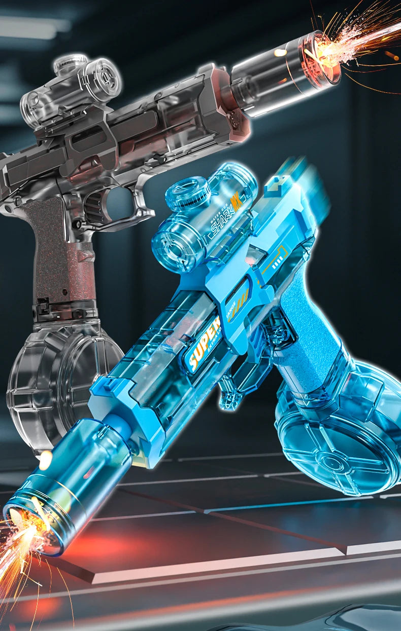Blasting Lights Are Linked To The Chamber Electric Water Guns Toys for Kids Automatic Water Pistol Children Summer Outdoor Toy