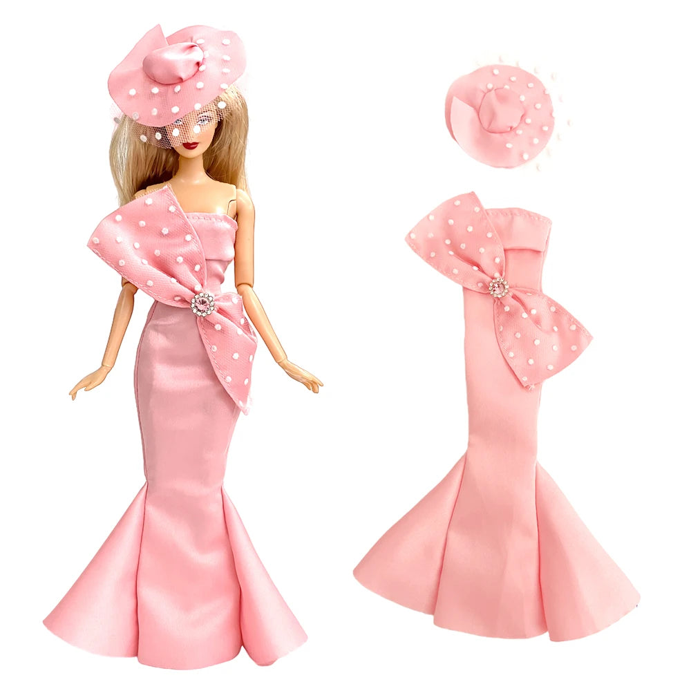 NK 1/6 Doll Princess Hot Sell Fashion Doll Dress Pink Suit For 11.5 Inch Doll Clothes Hat For 29CM Dolls Accessories Gift Toy JJ