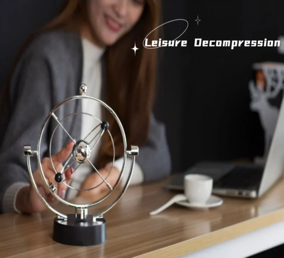 Rotation Perpetual Motion Newton Pendulum Balance Ball 24.5cm 9.65in 11cm 4.33in Physics Tumbler Home Desk Decorations Toy Gift