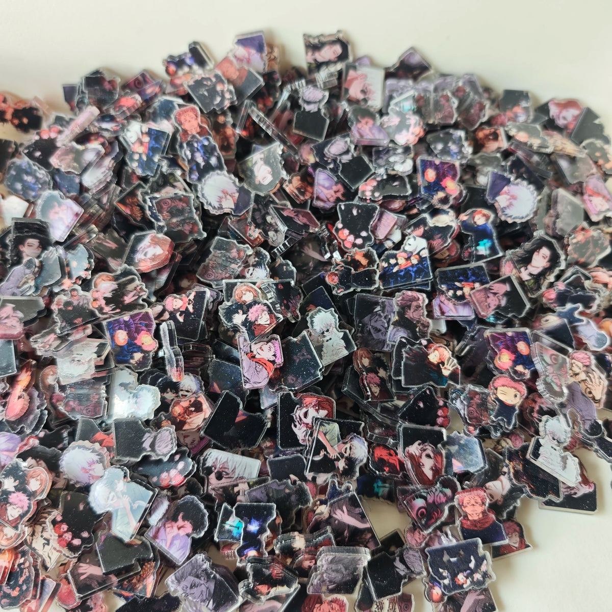 50pcs/set Anime Jujutsu Kaisen Resin DIY Accessories Cute Image Laminating Acrylic Cream Glue Phone Case Refrigerator Gift Patch