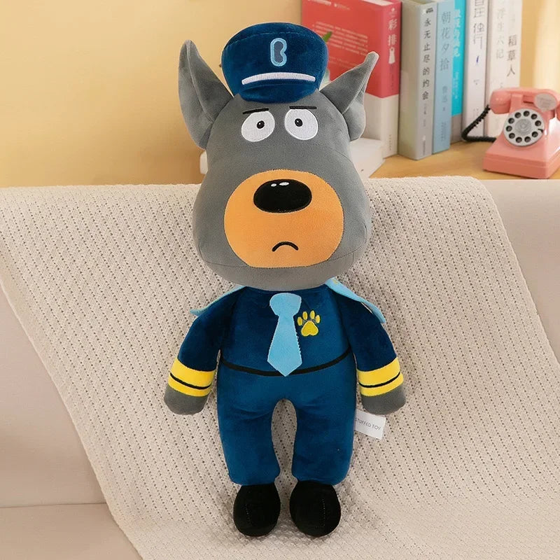 New Sheriff Labrador Dog Toy Security Sergeant Labrador Wolf Dog Cartoon Doll Boys Girls Soft Stuffed Toys Gift