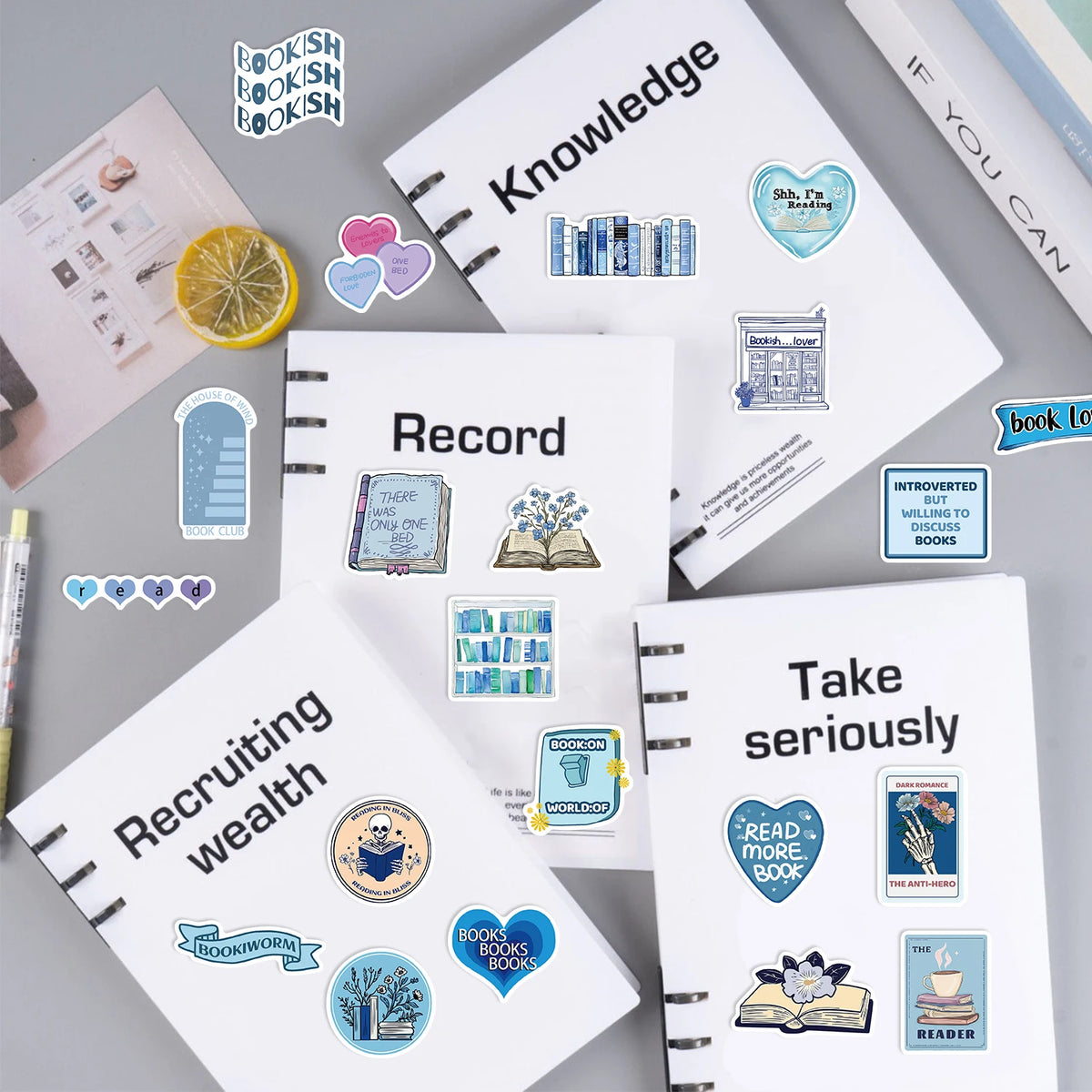 150pcs Bookish Smut Vinyl Stickers Reusable Graffiti Decals for Laptops Water Bottles Skateboards Perfect for Art Craft Lovers