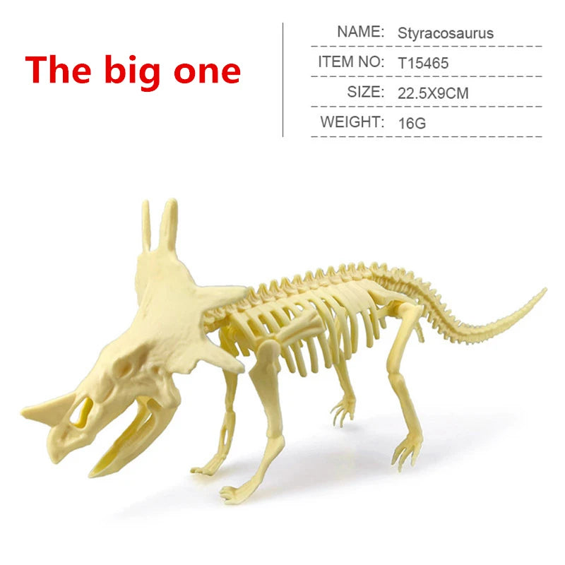 12pcs/set Jurassic Dinosaurs Skeleton Model Archaeology Tyrannosaurus Pterosaur Home Decoration Toys For Christmas Gifts