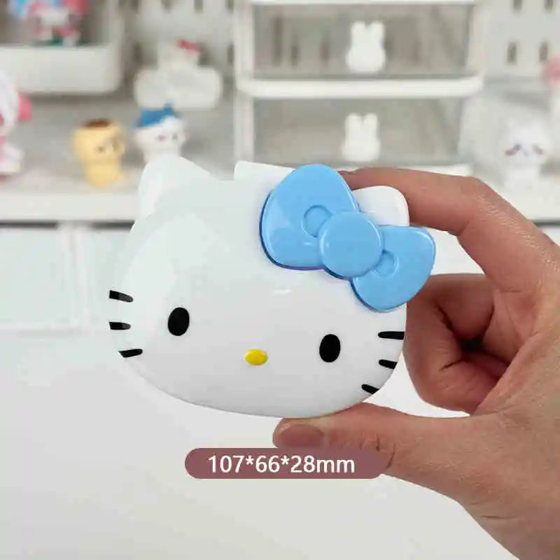 Genuine Sanrio Pill Case Cute Hello Kitty Melody 4 Grids Tablets Organizer Portable Outdoor Travel Home Use Vitamins Storage Box