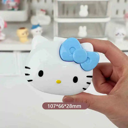 Genuine Sanrio Pill Case Cute Hello Kitty Melody 4 Grids Tablets Organizer Portable Outdoor Travel Home Use Vitamins Storage Box