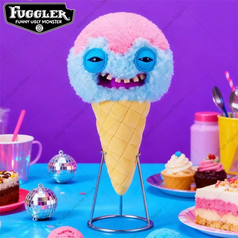 Original Fuggler Ugly Teeth Monster Plush Toys Kawaii Fugglers Fuggalicious Series Hamburger Hot Dog Doughnut Peluche Dolls Gift