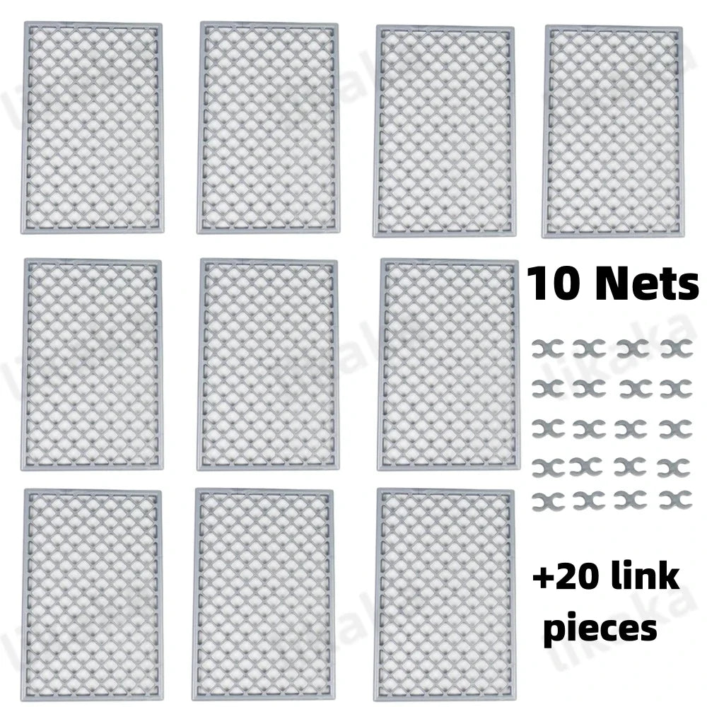 MOC Military Nets Building Blocks Toys Set DIY Blocks Toys for Boys Compatible Classic Farm Fence Military Fence Bricks Parts