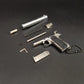1:3 Scale Full Metal 1911 Gun Model Keychain Pendant with 7 Detachable Bullets Men's Decompression Toy Gift