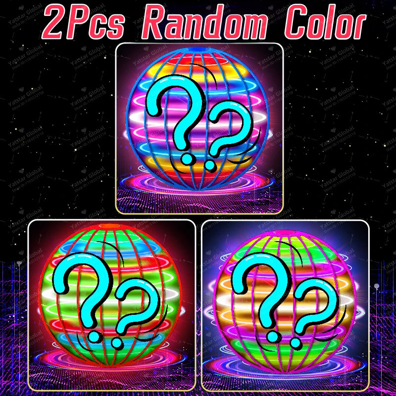 Magic Flying Ball Boomerang LED Lights Hover Drone Flying Orb Spinner 360°Rotating Fidget Luminous Toy for Teens Adults Gift Fun