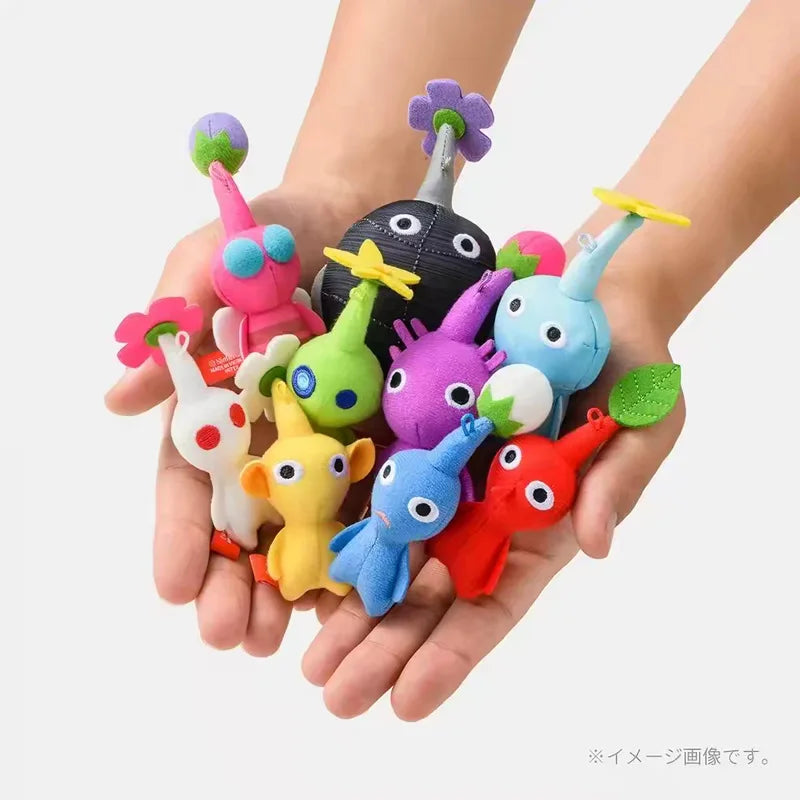 Pikmin Mini Plush Doll Keychain Soft Stuffed Cartoon Bag Charm Pendant Decoration Plush Ornament Christmas Gift
