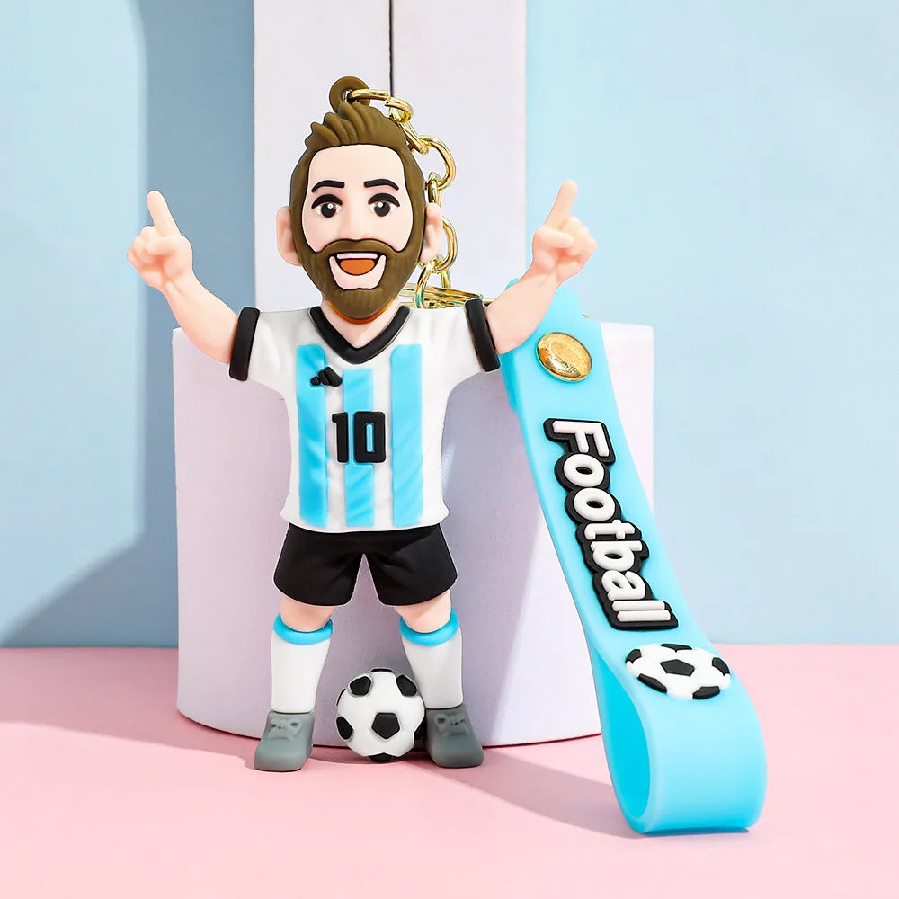 Football Jersey Keychain Cartoon Soccer Birthday Party Supplies Toy Key Ring Cristiano Ronaldo Messii Souvenir Gifts for Fans