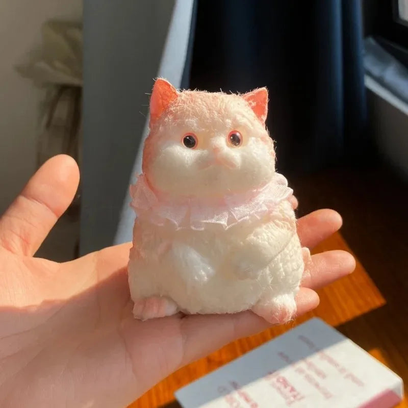 Kawaii Lucky Cat Siamese Cat Soft Slow Rising Squeeze Stress Relief Sensory Fidget Toy Plush Desktop Ornamen Anxiety Relief Toy