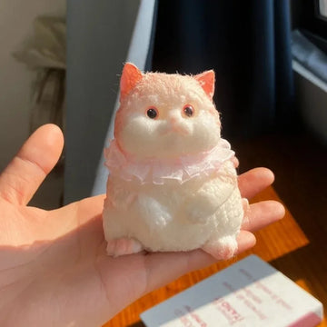 Kawaii Lucky Cat Siamese Cat Soft Slow Rising Squeeze Stress Relief Sensory Fidget Toy Plush Desktop Ornamen Anxiety Relief Toy