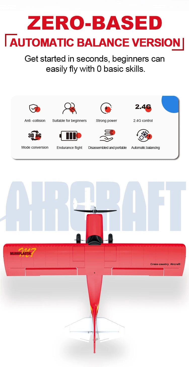 M7 Moore Off-road Aircraft Qidi560 RC Plane EPP 4CH Remote Control Brushless Airplane with LED Light Model Toys for Children